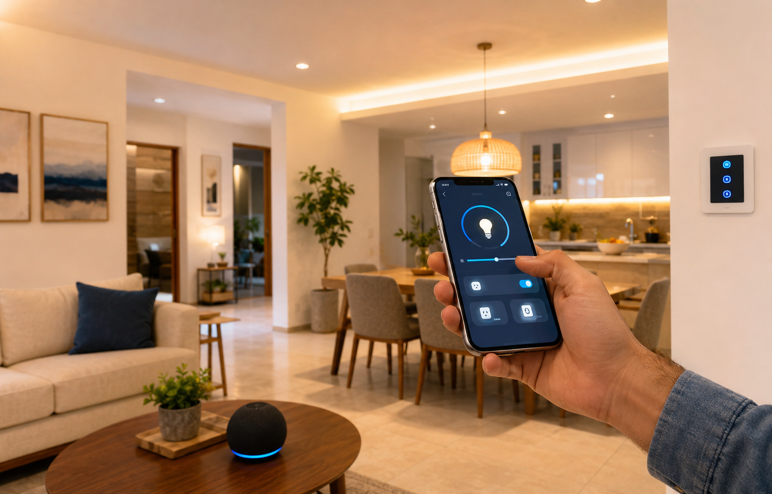 Control inteligente del hogar desde un teléfono
