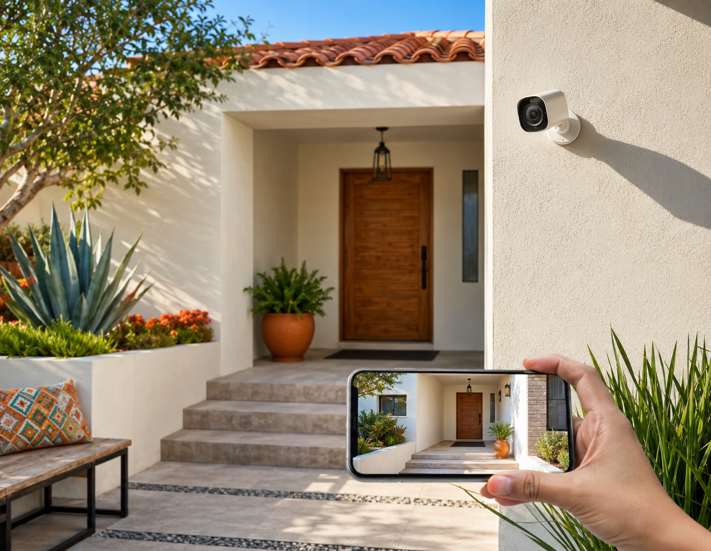 Sistema de seguridad instalado en un hogar